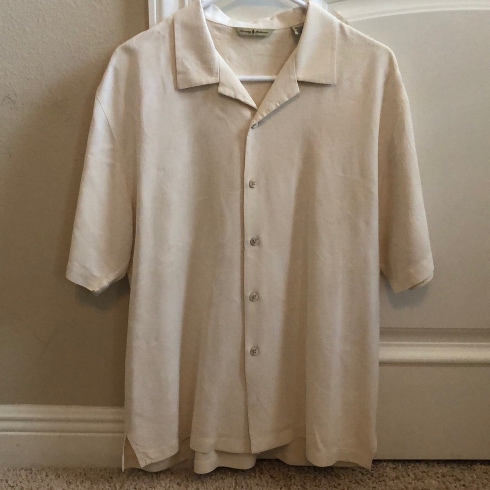 Mens Tommy Bahama silk button down shirt